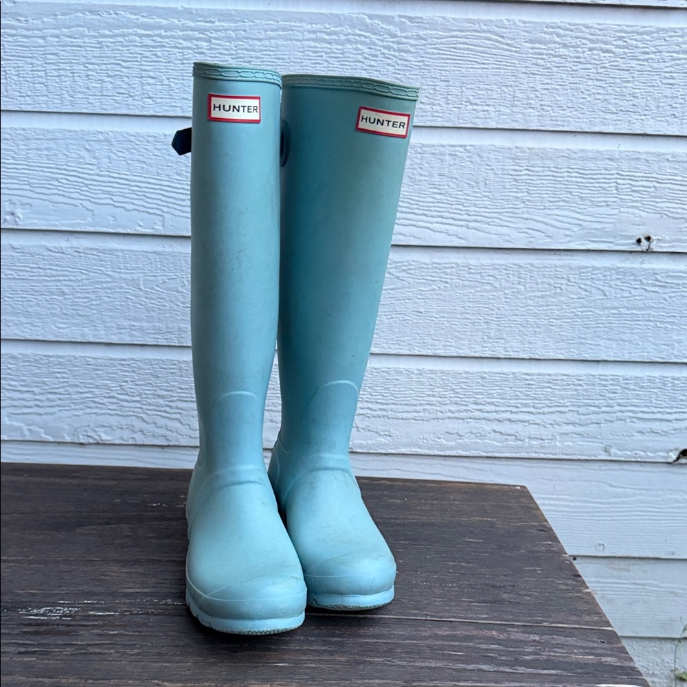 Hunter Aqua Tall Boots